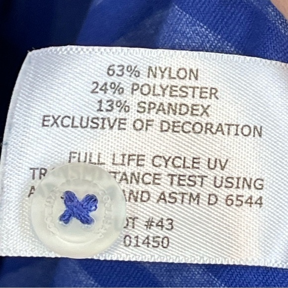 COOLIBAR Womens UPF 50+ Long Sleeve Polo XL Blue Striped - Picture 9 of 16